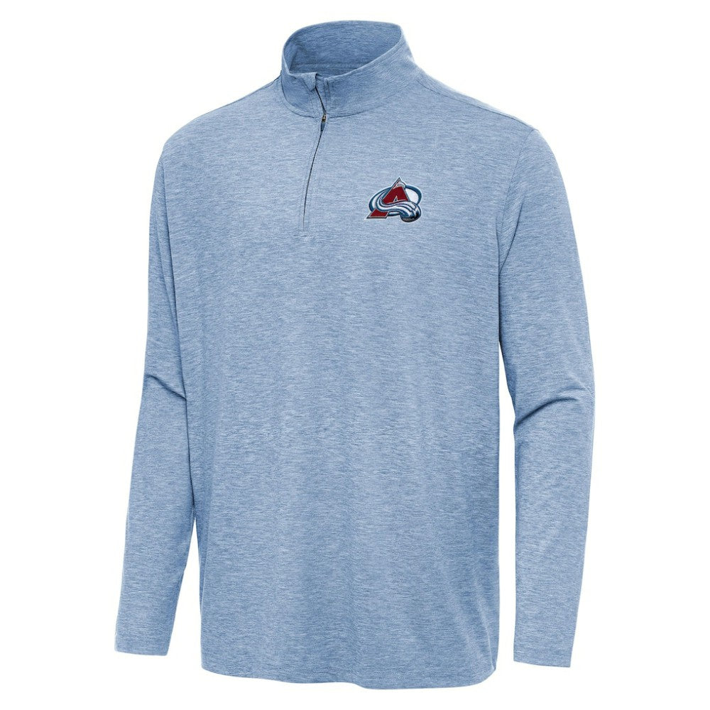 NHL Heather Aqua Colorado Avalanche Antigua Hunk Quarter-Zip Top