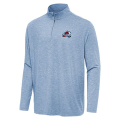 NHL Heather Aqua Colorado Avalanche Antigua Hunk Quarter-Zip Top