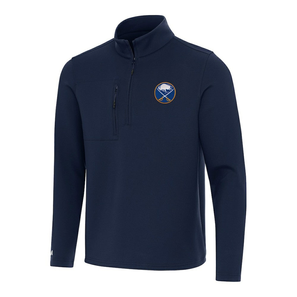 NHL Navy Buffalo Sabres Antigua Insider Quarter-Zip Top