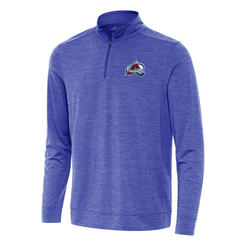NHL Heather Royal Colorado Avalanche Antigua Bright Quarter-Zip Top