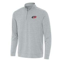 NHL Heather Gray Carolina Hurricanes Antigua Bright Quarter-Zip Top