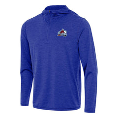NHL Heather Royal Colorado Avalanche Antigua Tidy Quarter-Zip Hoodie