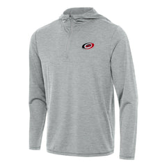 NHL Heather Gray Carolina Hurricanes Antigua Tidy Quarter-Zip Hoodie