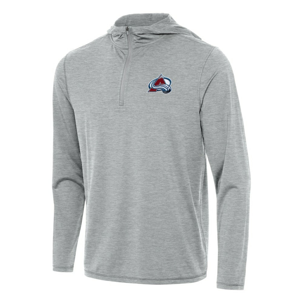 NHL Heather Gray Colorado Avalanche Antigua Tidy Quarter-Zip Hoodie