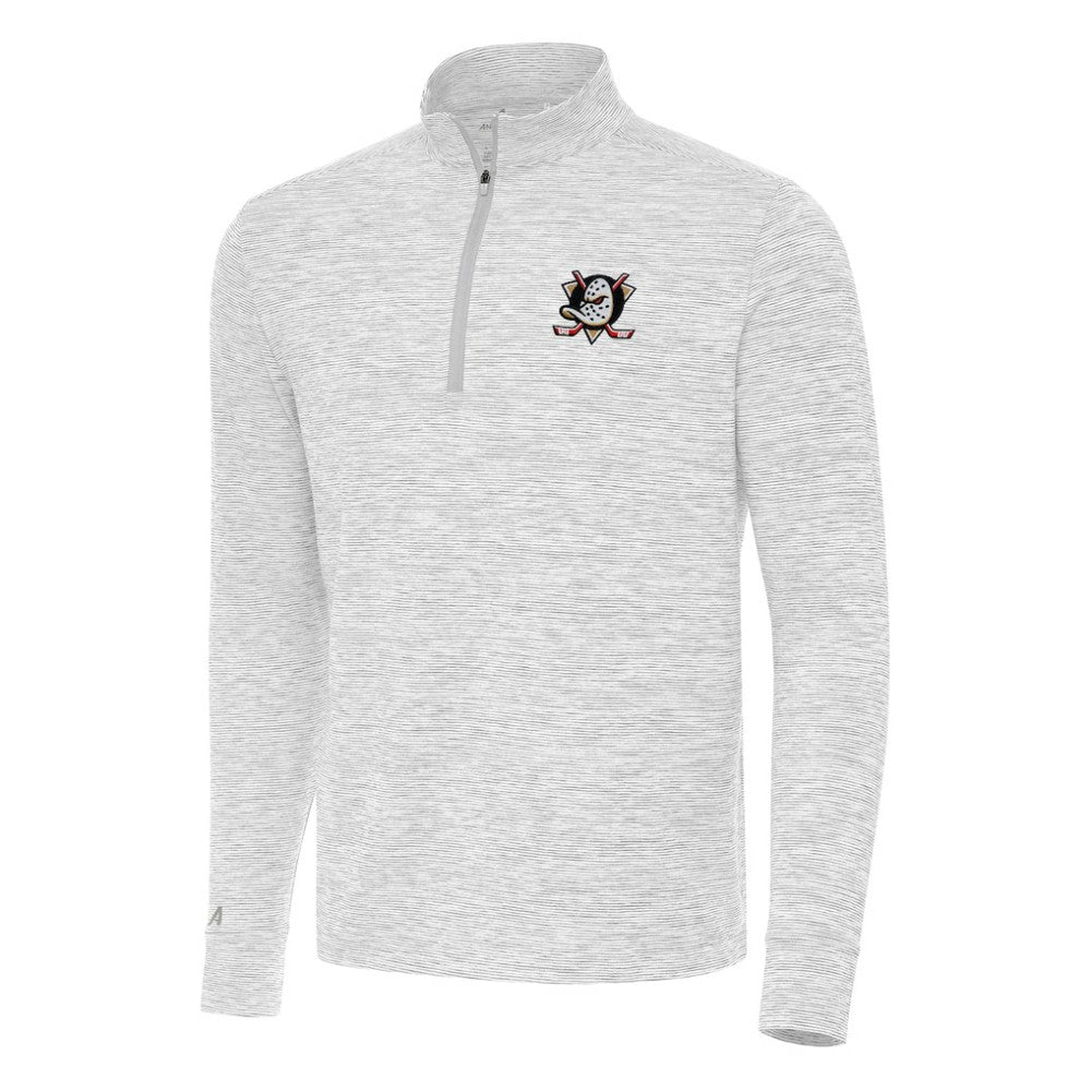 NHL Gray Anaheim Ducks Antigua Cause Quarter-Zip Top