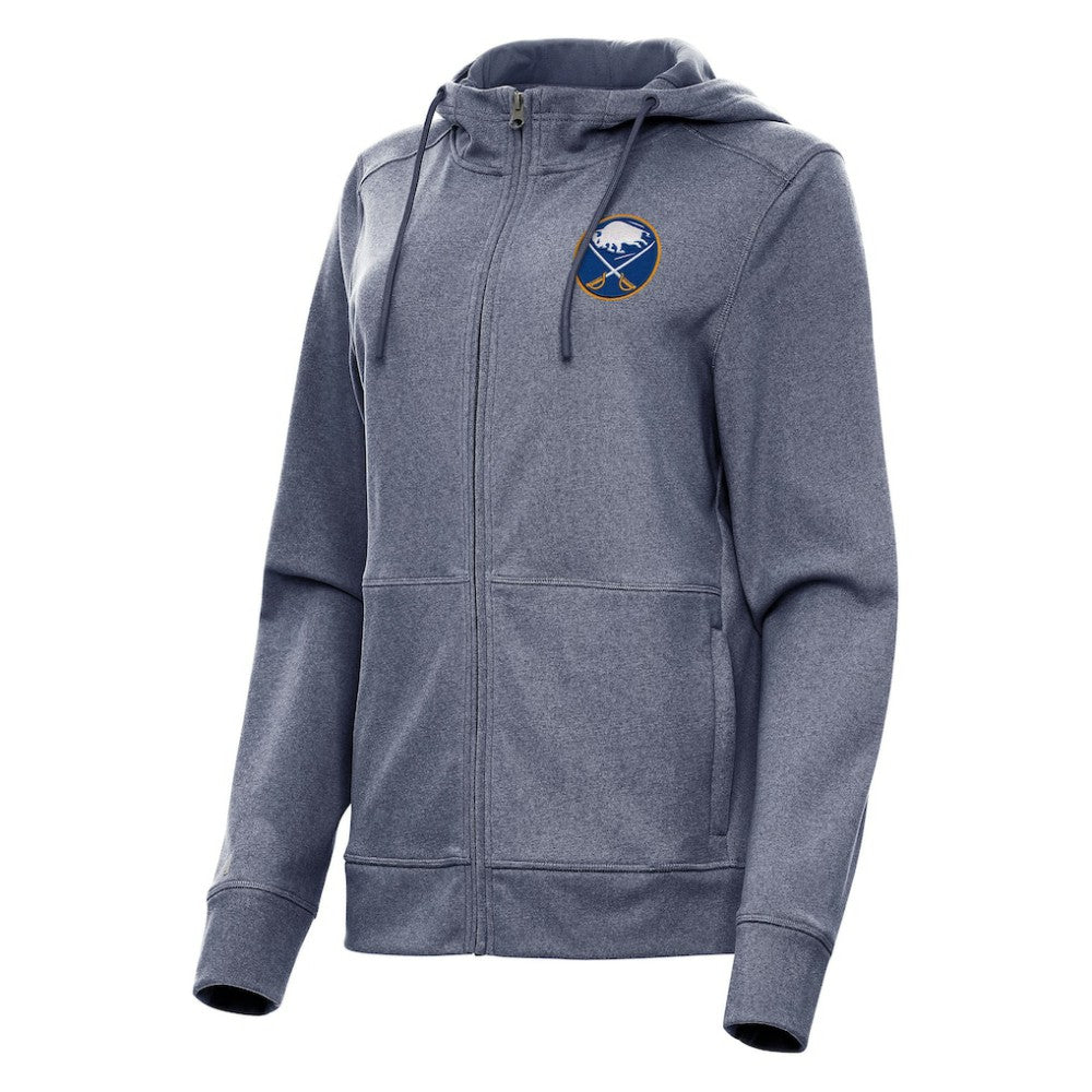 NHL Heather Navy Buffalo Sabres Antigua Women's Seeker Full-Zip Hoodie