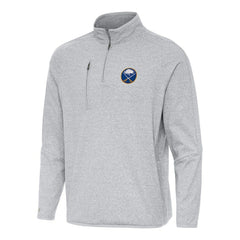 NHL Heather Gray Buffalo Sabres Antigua Certain Quarter-Zip Tri-Blend Sweatshirt