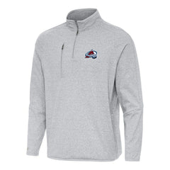 NHL Heather Gray Colorado Avalanche Antigua Certain Quarter-Zip Tri-Blend Sweatshirt