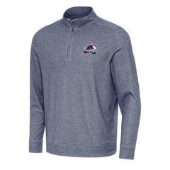 NHL Heather Navy Colorado Avalanche Antigua Subtle Quarter-Zip Sweatshirt