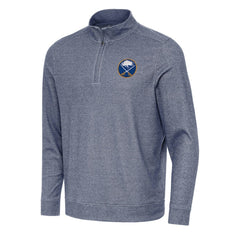 NHL Heather Navy Buffalo Sabres Antigua Subtle Quarter-Zip Sweatshirt
