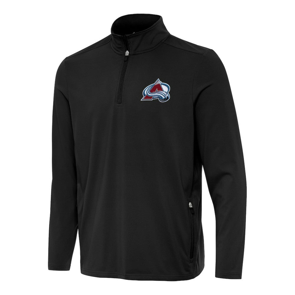 NHL Black Colorado Avalanche Antigua Perilous Quarter-Zip Sweatshirt