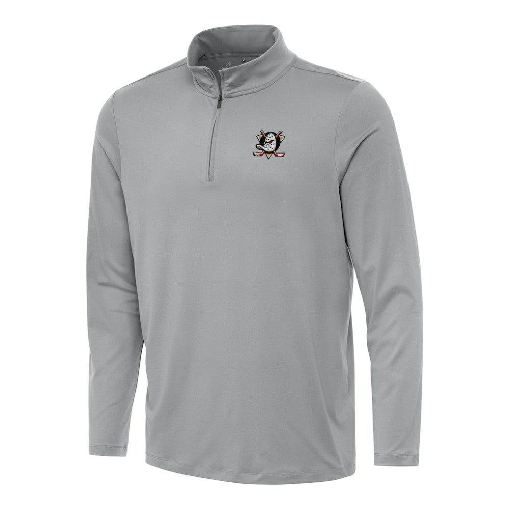 NHL Gray Anaheim Ducks Antigua Reprocess Quarter-Zip Top