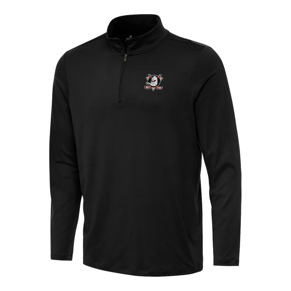 NHL Black Anaheim Ducks Antigua Reprocess Quarter-Zip Top