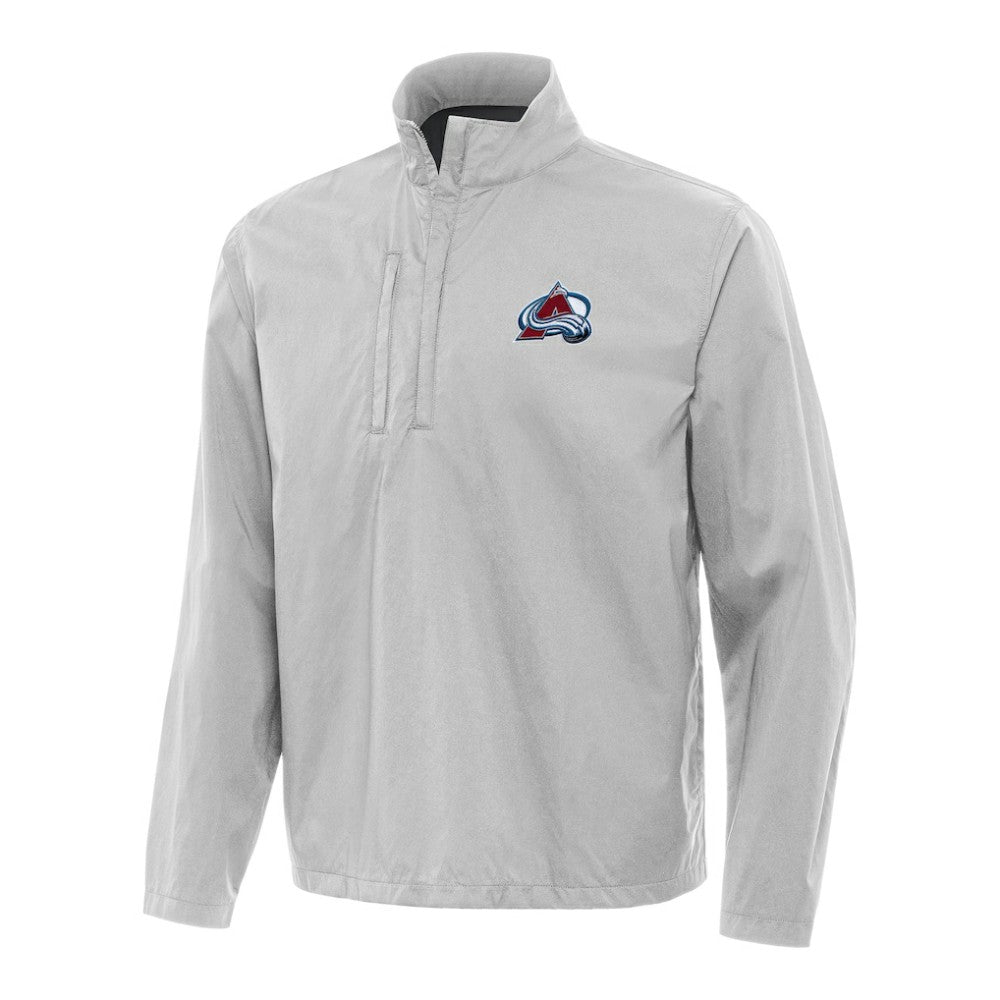 NHL Heather Gray Colorado Avalanche Antigua Brisk Quarter-Zip Windbreaker
