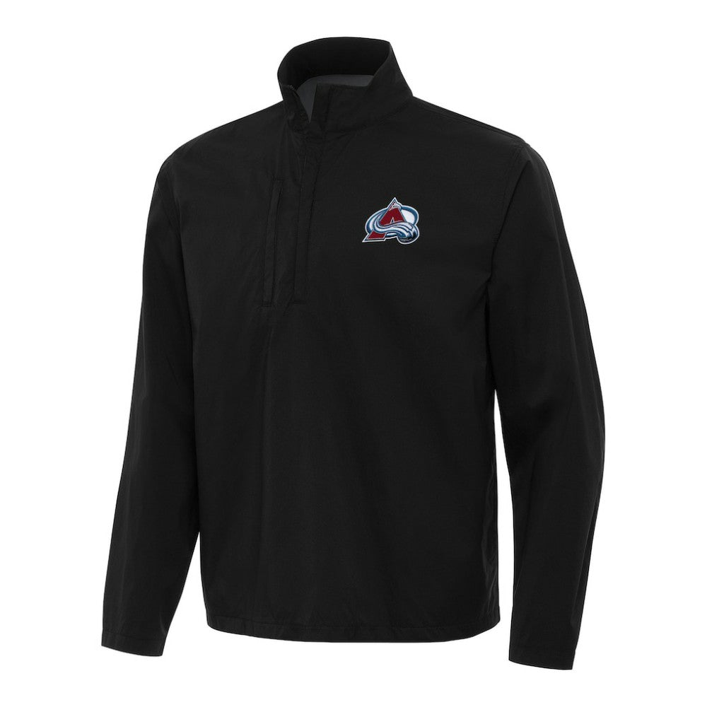 NHL Black Colorado Avalanche Antigua Brisk Quarter-Zip Windbreaker