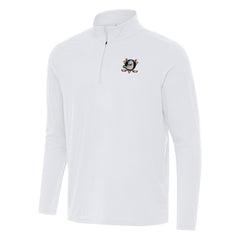 NHL White Anaheim Ducks Antigua Intent Quarter-Zip Top