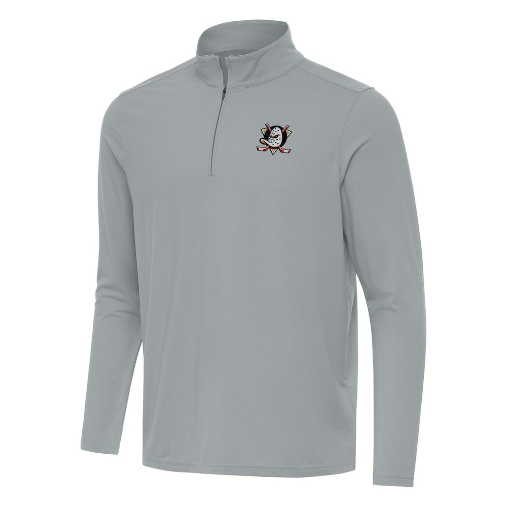 NHL Gray Anaheim Ducks Antigua Intent Quarter-Zip Top
