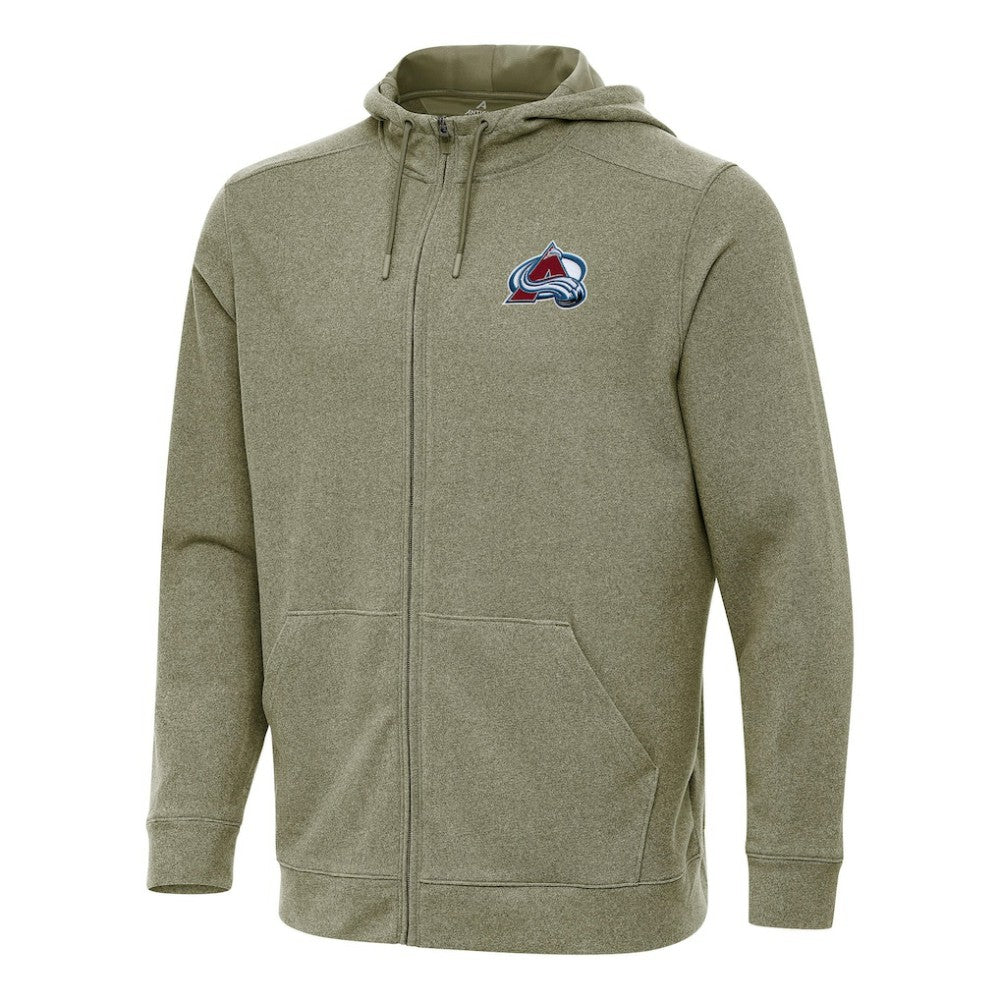 NHL Olive Colorado Avalanche Antigua Effortless Full-Zip Hoodie Jacket