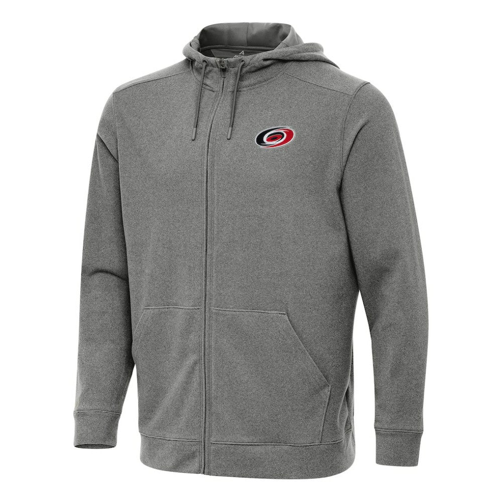 NHL Heather Black Carolina Hurricanes Antigua Effortless Full-Zip Hoodie Jacket