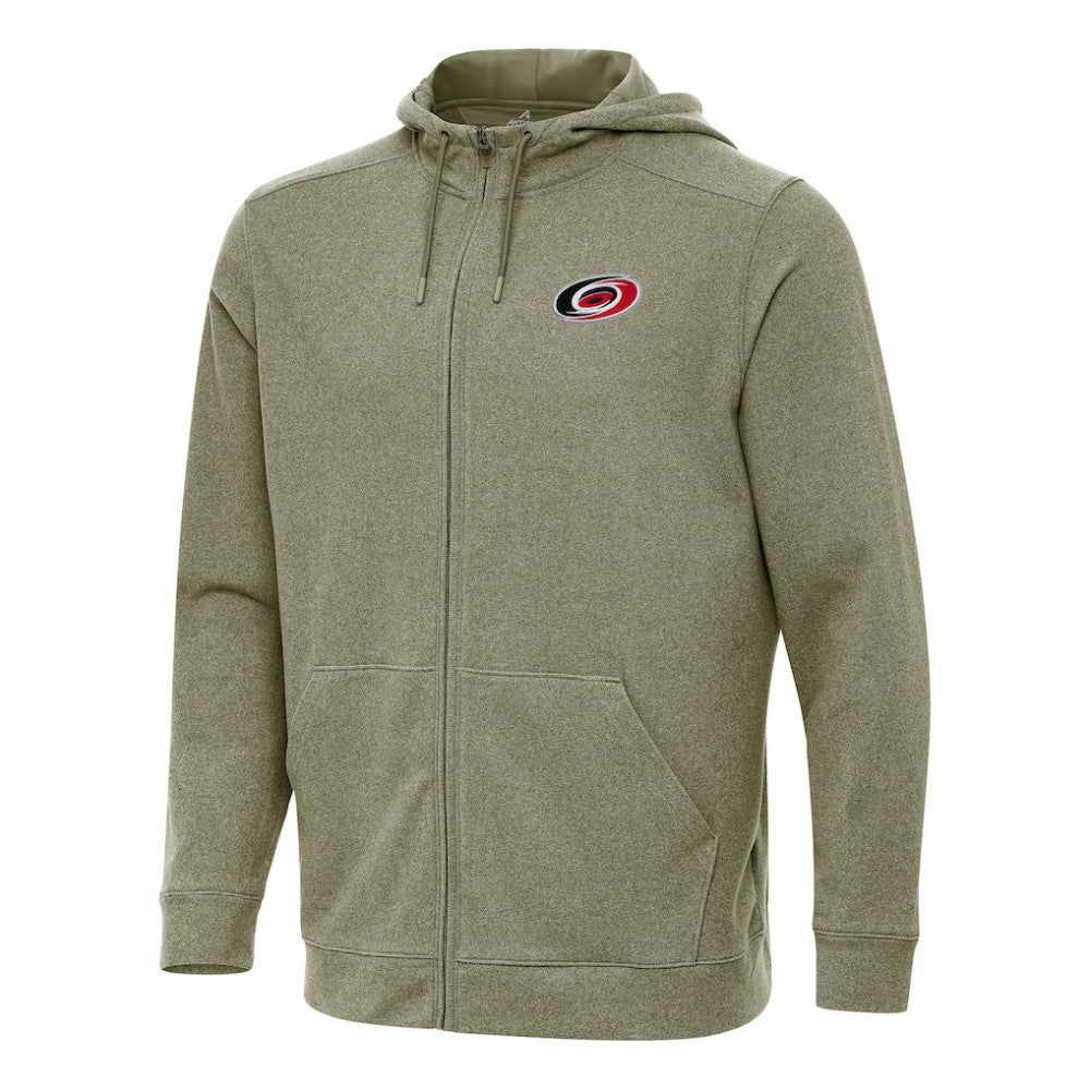 NHL Olive Carolina Hurricanes Antigua Effortless Full-Zip Hoodie Jacket