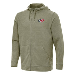 NHL Olive Carolina Hurricanes Antigua Effortless Full-Zip Hoodie Jacket