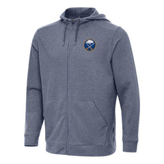 NHL Heather Navy Buffalo Sabres Antigua Effortless Full-Zip Hoodie Jacket