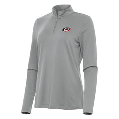 NHL Gray Carolina Hurricanes Antigua Women's Reprocess Quarter-Zip Top