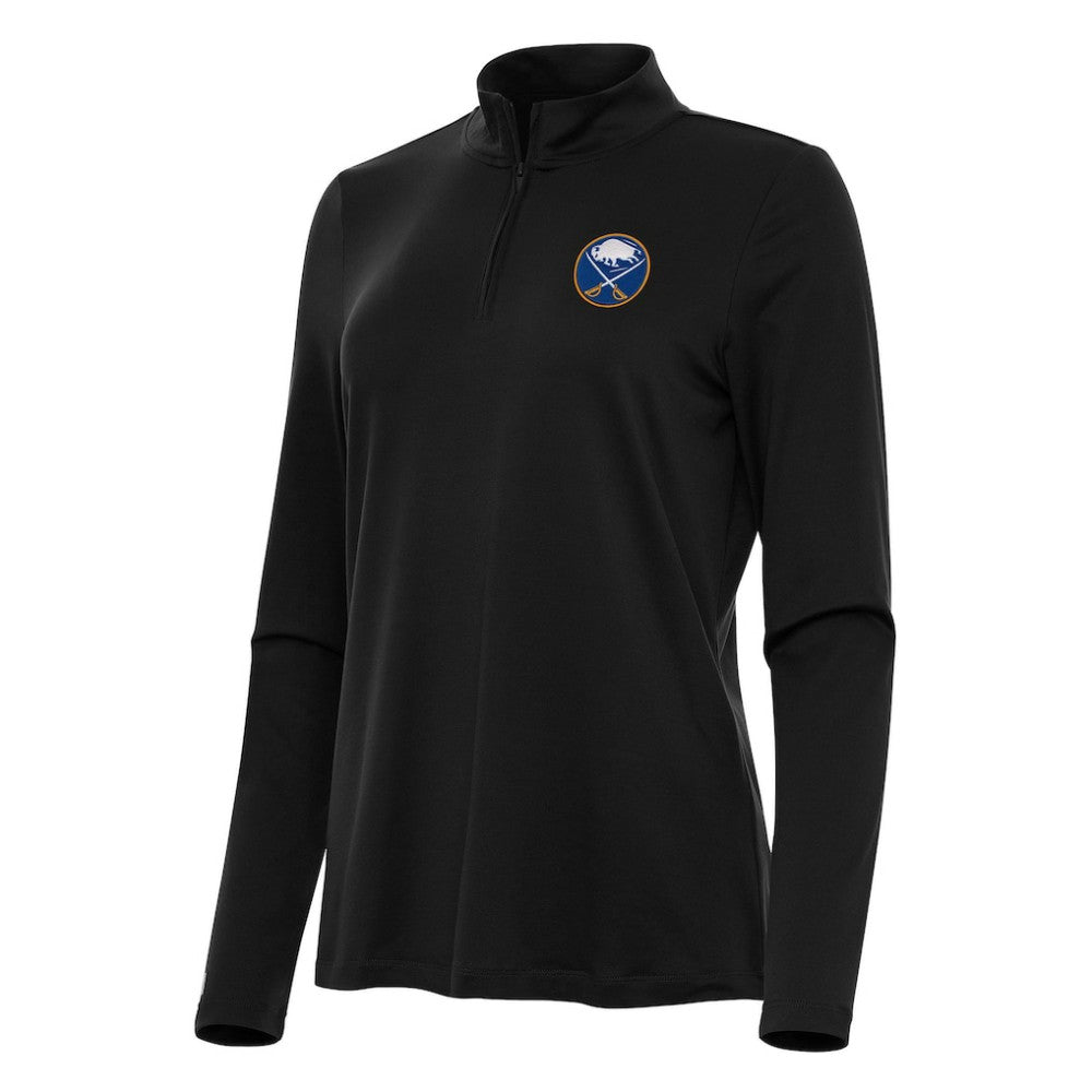 NHL Black Buffalo Sabres Antigua Women's Reprocess Quarter-Zip Top