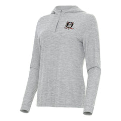 NHL Heather Gray Anaheim Ducks Antigua Women's Daybreak Quarter-Zip Hoodie