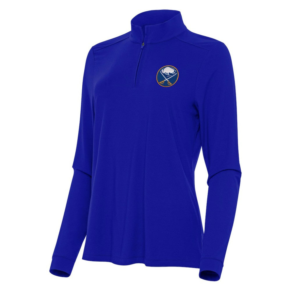 NHL Royal Buffalo Sabres Antigua Women's Intent Quarter-Zip Top