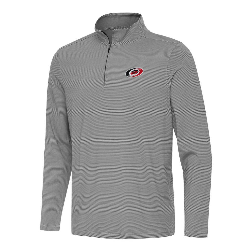 NHL Black Carolina Hurricanes Antigua Twine Quarter-Zip Top