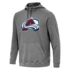 NHL Heather Black Colorado Avalanche Antigua Cloud Pullover Hoodie