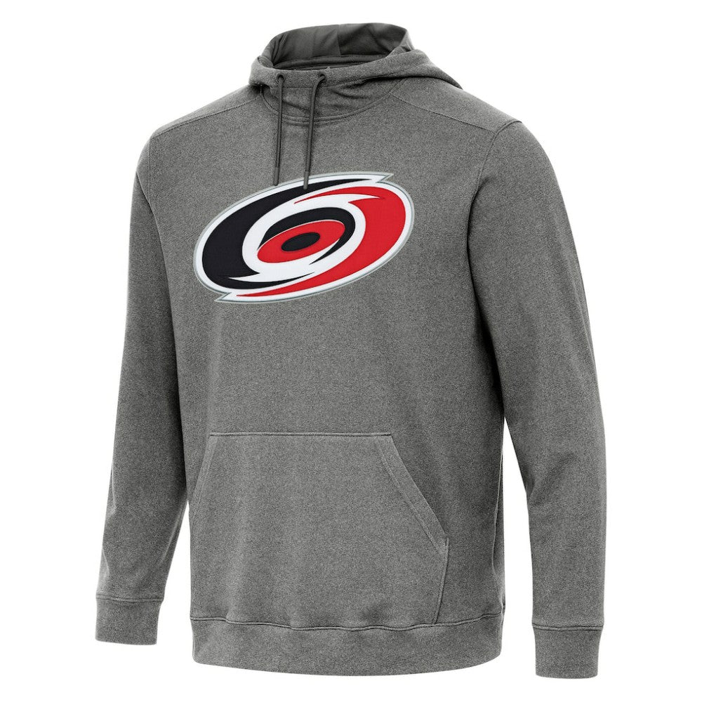 NHL Heather Black Carolina Hurricanes Antigua Cloud Pullover Hoodie