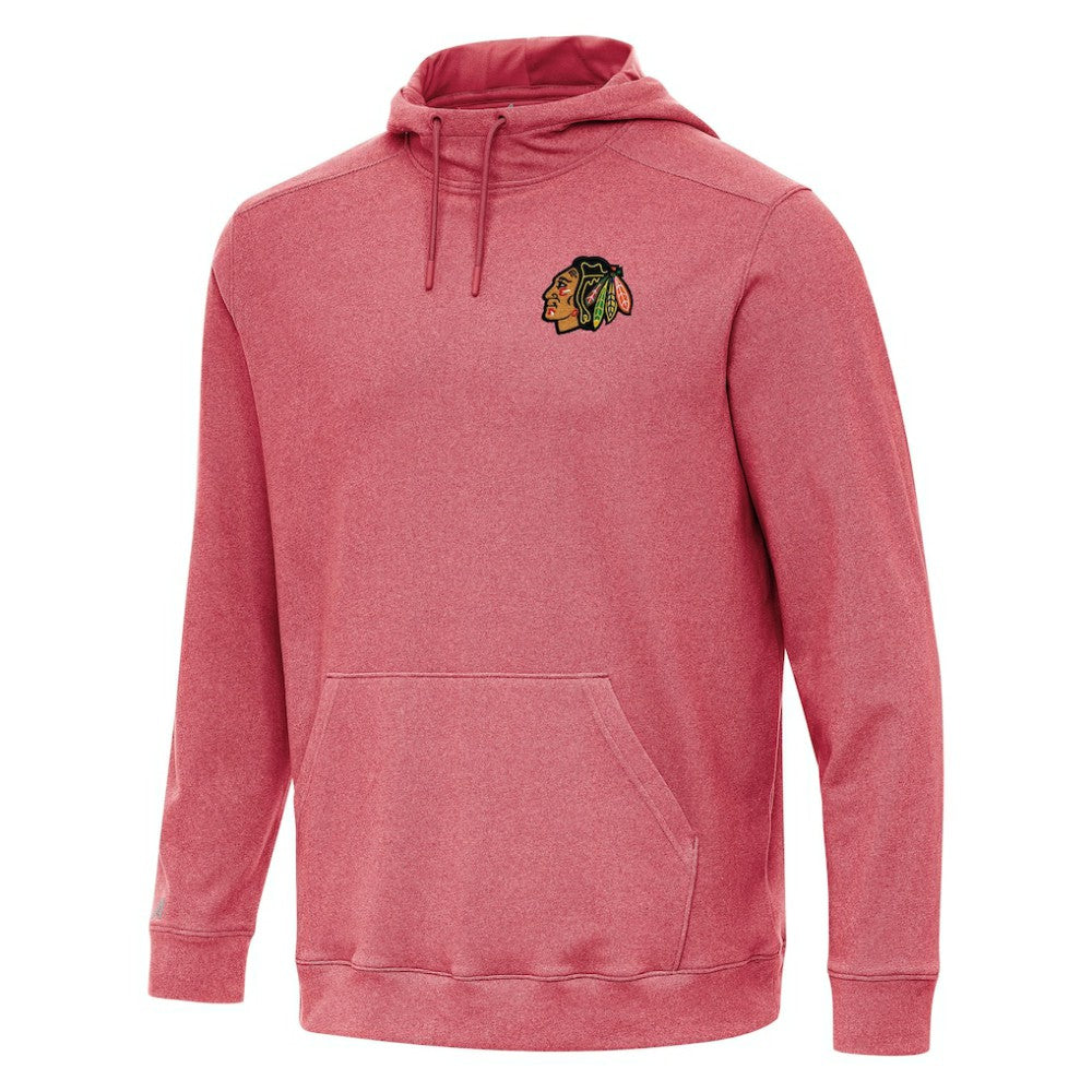 NHL Heather Red Chicago Blackhawks Antigua Cloud Pullover Hoodie
