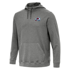 NHL Heather Black Colorado Avalanche Antigua Cloud Pullover Hoodie