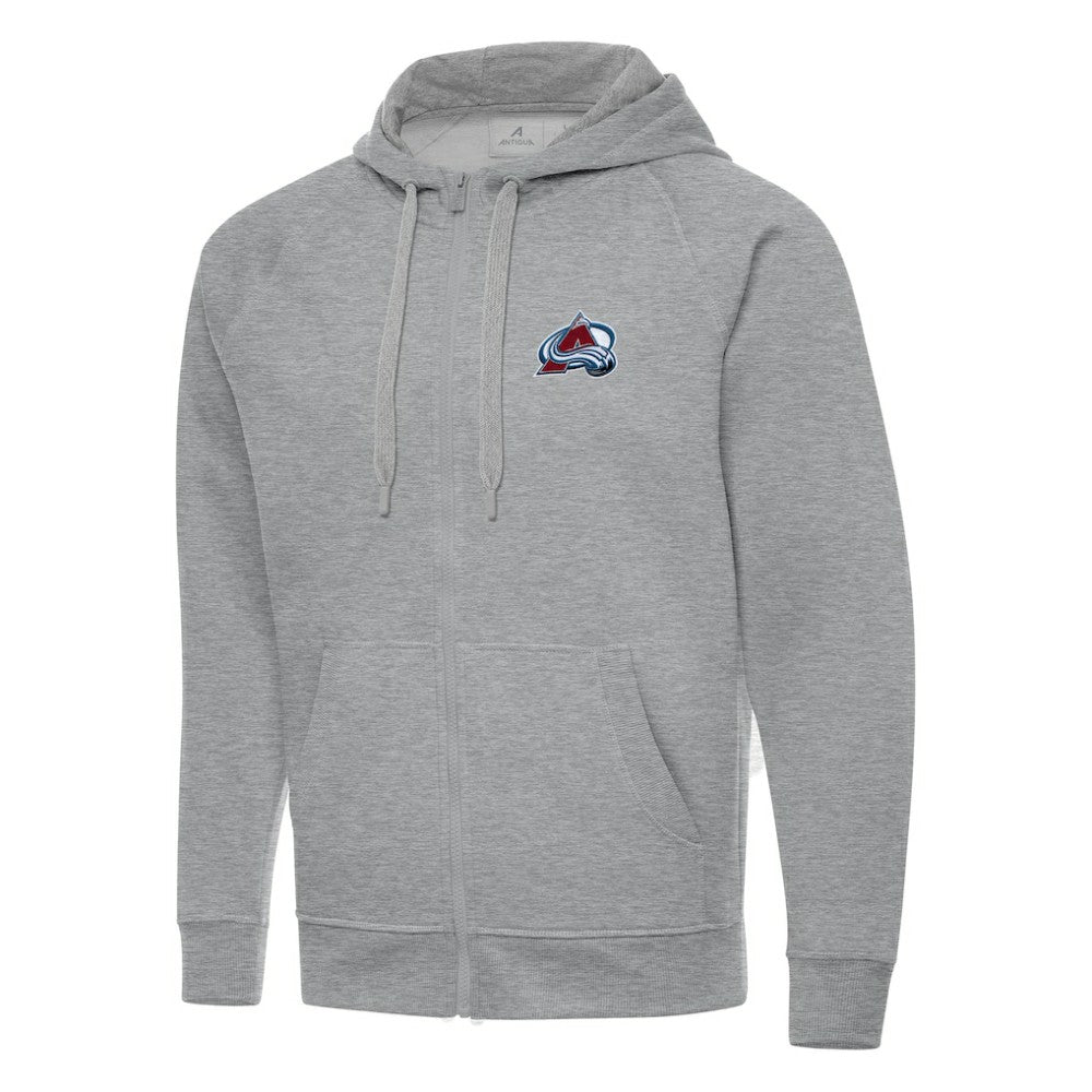 NHL Heather Gray Colorado Avalanche Antigua Big & Tall Victory Full-Zip Hoodie