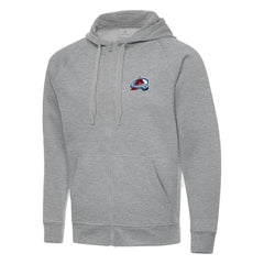 NHL Heather Gray Colorado Avalanche Antigua Big & Tall Victory Full-Zip Hoodie