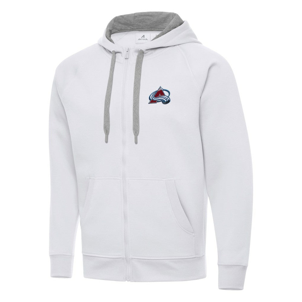 NHL White Colorado Avalanche Antigua Big & Tall Victory Full-Zip Hoodie