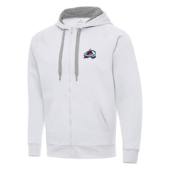 NHL White Colorado Avalanche Antigua Big & Tall Victory Full-Zip Hoodie