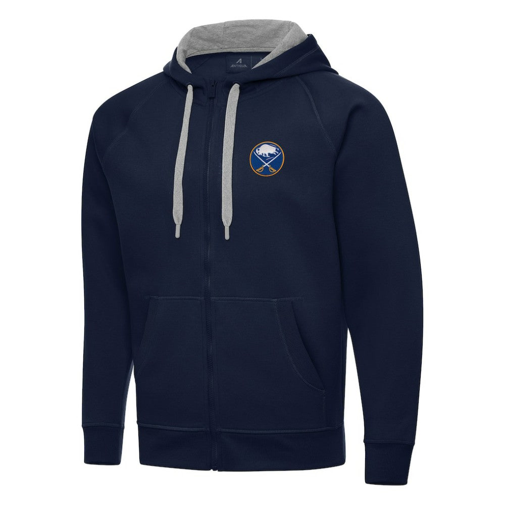 NHL Navy Buffalo Sabres Antigua Big & Tall Victory Full-Zip Hoodie