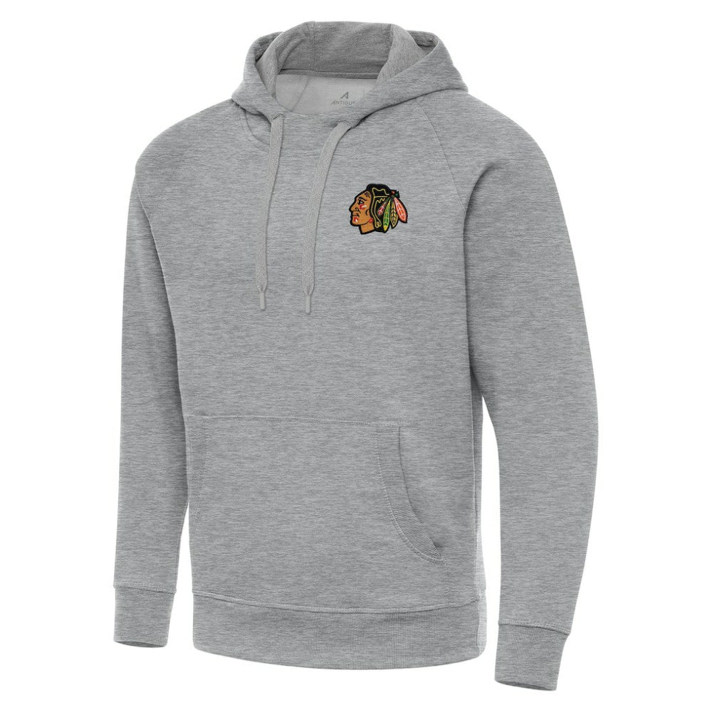 NHL Heather Gray Chicago Blackhawks Antigua Big & Tall Victory Pullover Hoodie