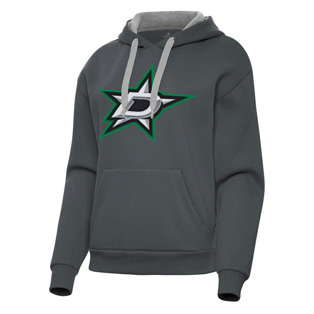 NHL Charcoal Dallas Stars Antigua Women's Victory Pullover Hoodie