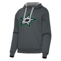 NHL Charcoal Dallas Stars Antigua Women's Victory Pullover Hoodie