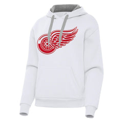 NHL White Detroit Red Wings Antigua Women's Victory Pullover Hoodie