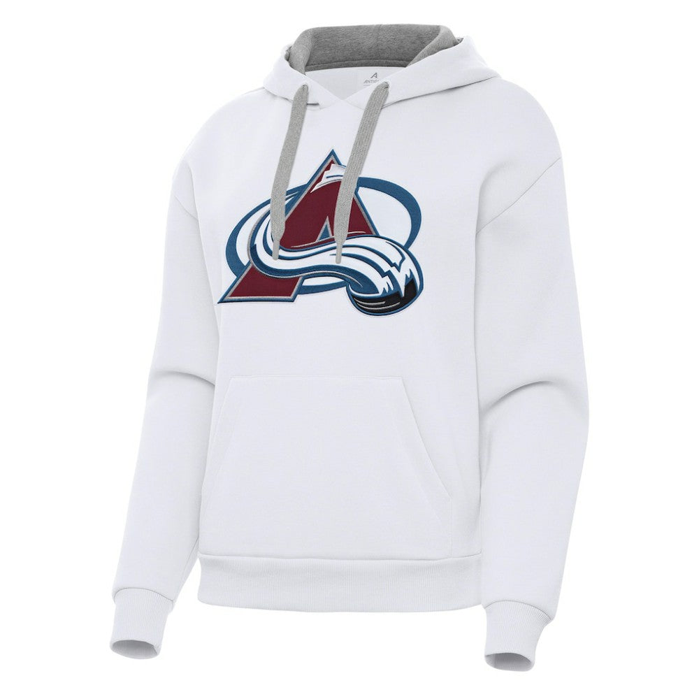 NHL White Colorado Avalanche Antigua Women's Victory Pullover Hoodie