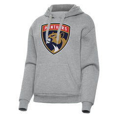 NHL Heather Gray Florida Panthers Antigua Women's Victory Pullover Hoodie