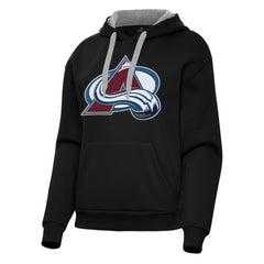 NHL Black Colorado Avalanche Antigua Women's Victory Pullover Hoodie