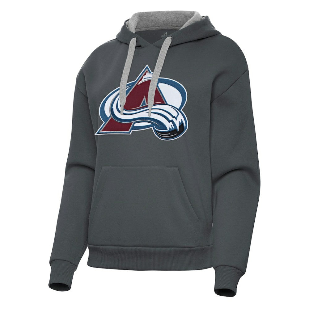 NHL Charcoal Colorado Avalanche Antigua Women's Victory Pullover Hoodie