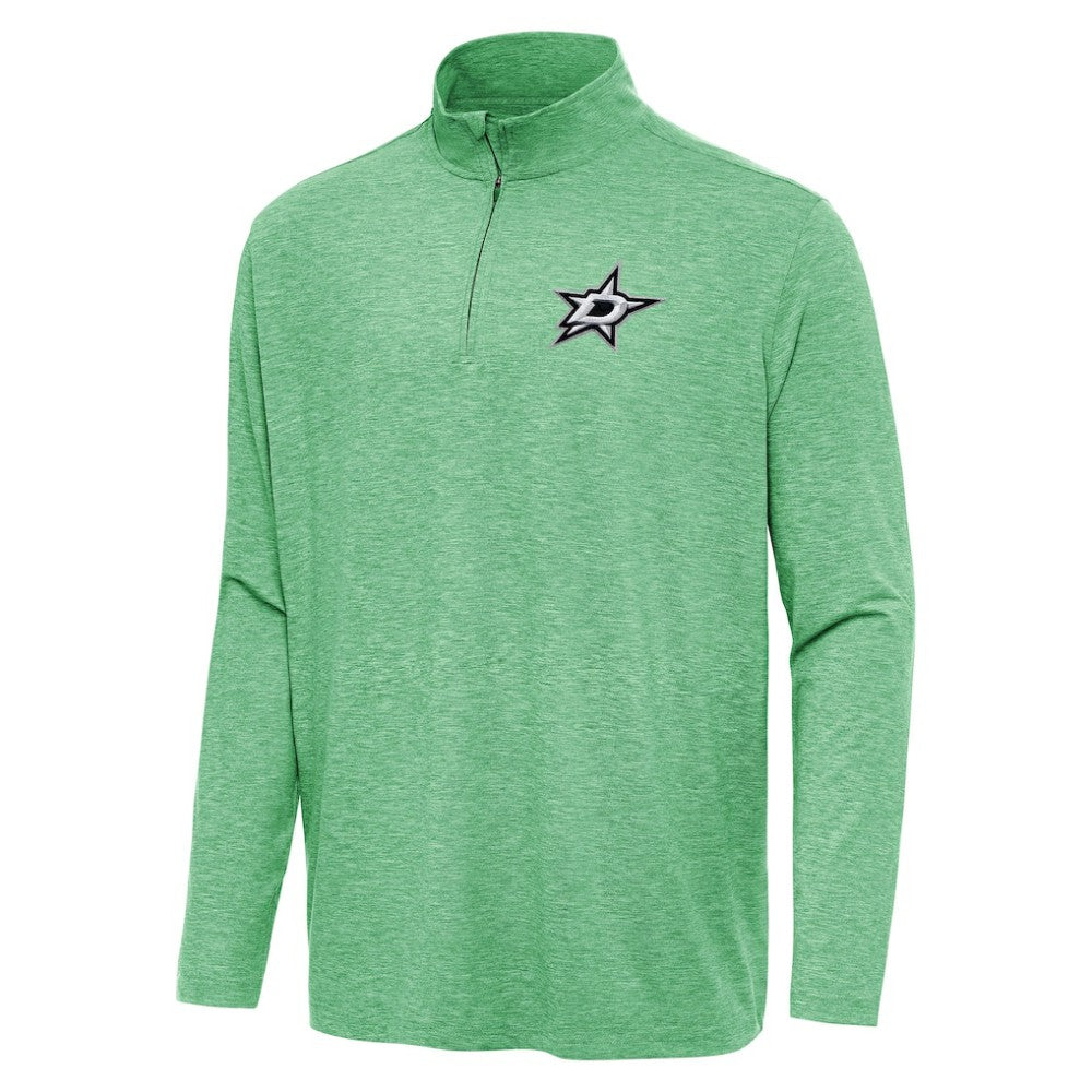 NHL Heather Kelly Green Dallas Stars Antigua Hunk Quarter-Zip Top