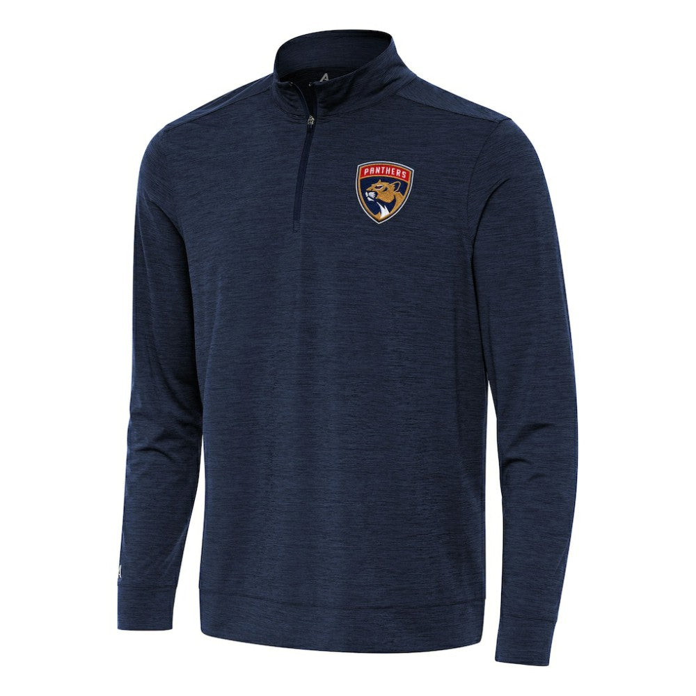 NHL Heather Navy Florida Panthers Antigua Bright Quarter-Zip Top